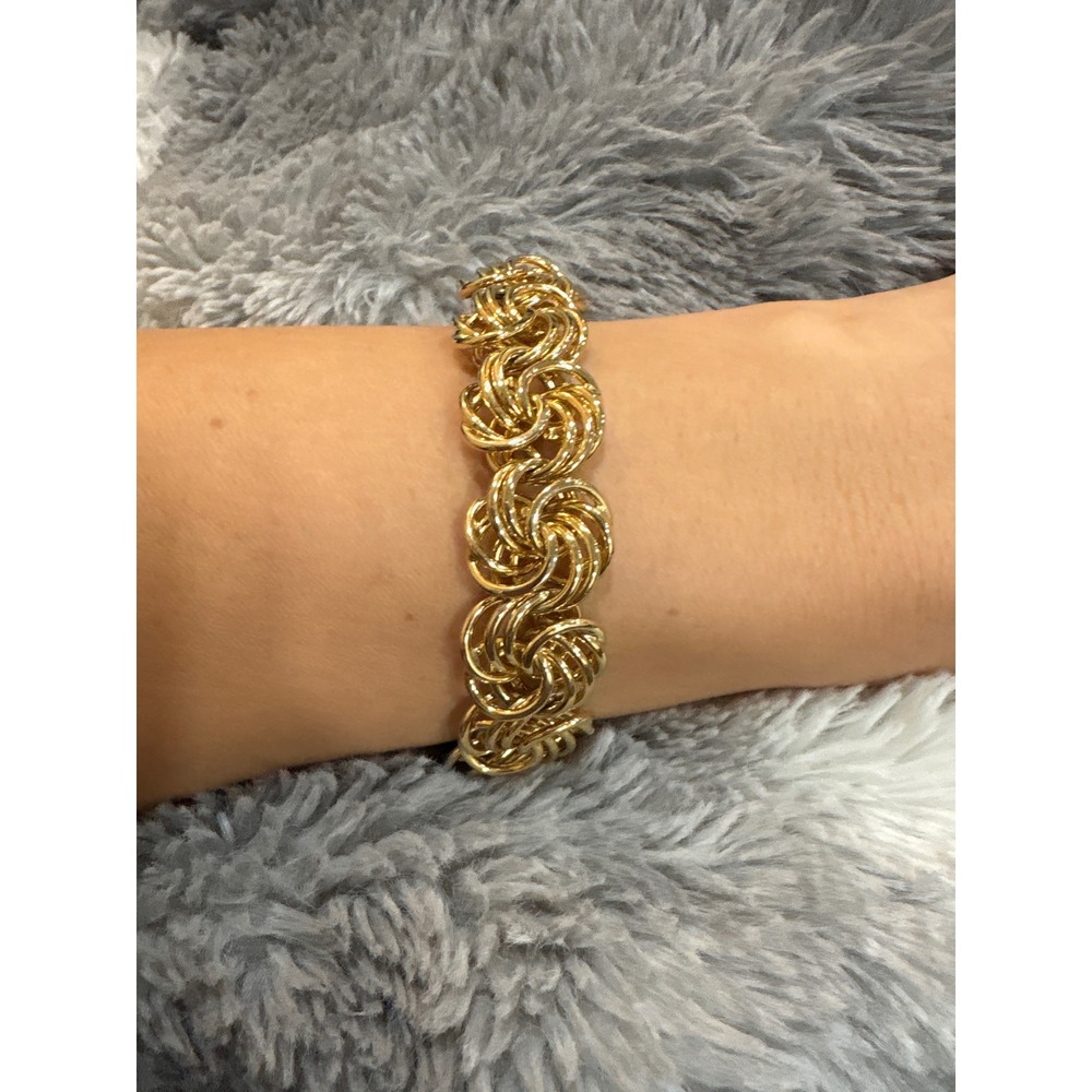 9-Gold Rope Knot Link Bracelet - Women's Fashion Jewelry